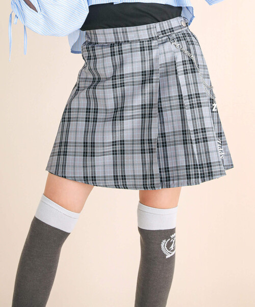 ZIDDY（ジディ）の「【 ニコ☆プチ 掲載 】チェーン付きチェック柄