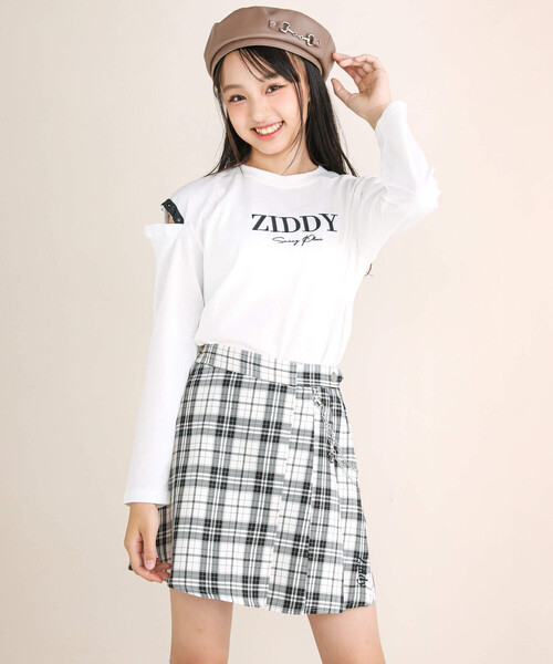 ZIDDY（ジディ）の「【 ニコ☆プチ 掲載 】チェーン付きチェック柄