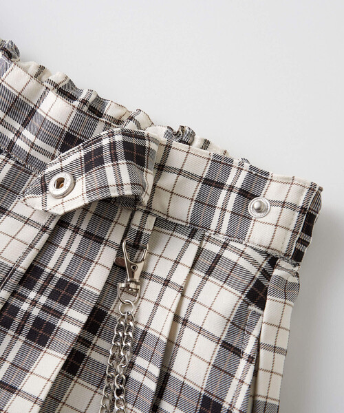 ZIDDY（ジディ）の「【 ニコ☆プチ 掲載 】チェーン付きチェック柄