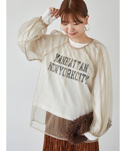 Lugnoncure(ルノンキュール)の「無地スパンコールアソートチュールトップス(その他トップス・レディース・ブラック/ベージュ/シルバー・F)」の3枚目の写真