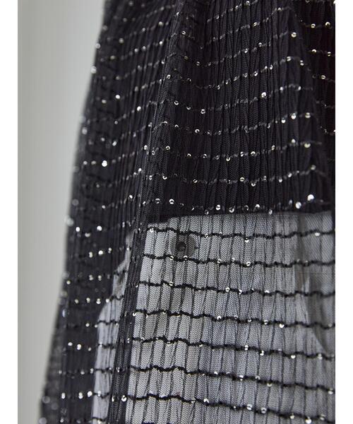 Lugnoncure(ルノンキュール)の「無地スパンコールアソートチュールトップス(その他トップス・レディース・ブラック/ベージュ/シルバー・F)」の8枚目の写真