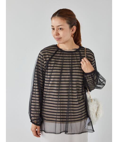 Lugnoncure(ルノンキュール)の「無地スパンコールアソートチュールトップス(その他トップス・レディース・ブラック/ベージュ/シルバー・F)」の11枚目の写真