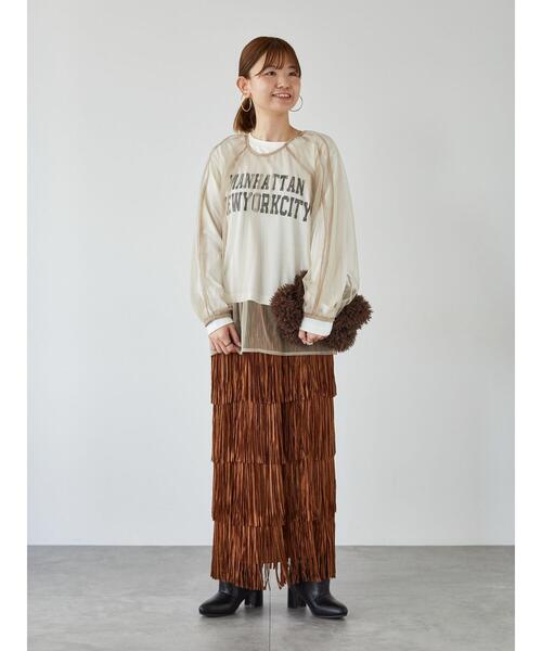 Lugnoncure(ルノンキュール)の「無地スパンコールアソートチュールトップス(その他トップス・レディース・ブラック/ベージュ/シルバー・F)」の12枚目の写真