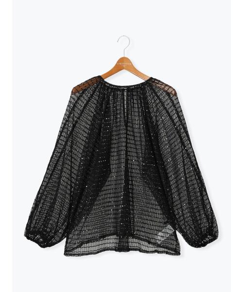 Lugnoncure(ルノンキュール)の「無地スパンコールアソートチュールトップス(その他トップス・レディース・ブラック/ベージュ/シルバー・F)」の17枚目の写真