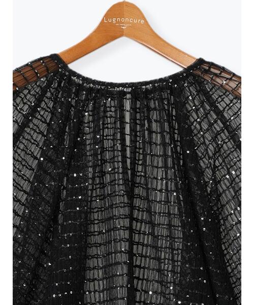 Lugnoncure(ルノンキュール)の「無地スパンコールアソートチュールトップス(その他トップス・レディース・ブラック/ベージュ/シルバー・F)」の19枚目の写真