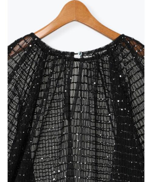 Lugnoncure(ルノンキュール)の「無地スパンコールアソートチュールトップス(その他トップス・レディース・ブラック/ベージュ/シルバー・F)」の22枚目の写真