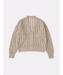 SPANGLE CROCHET KNIT CARDIGAN