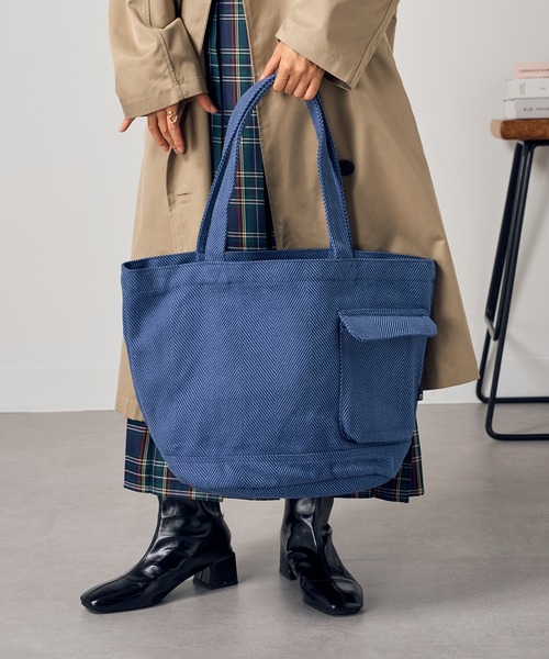 ROOTOTE(ルートート)の「【ROOTOTE】SN.ミディアム.リサイクルコットンH-A 1286※(トートバッグ・レディース・ベージュ/グレー/ネイビー/ダークベージュ/ミント/サックスブルー/ピンク・FREE)」の5枚目の写真