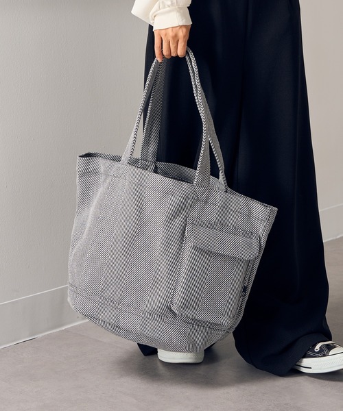 ROOTOTE(ルートート)の「【ROOTOTE】SN.ミディアム.リサイクルコットンH-A 1286※(トートバッグ・レディース・ベージュ/グレー/ネイビー/ダークベージュ/ミント/サックスブルー/ピンク・FREE)」の2枚目の写真