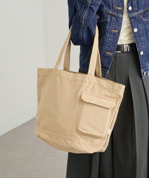 ROOTOTE(ルートート)の「【ROOTOTE】SN.ミディアム.リサイクルコットンH-A 1286※(トートバッグ・レディース・ベージュ/グレー/ネイビー/ダークベージュ/ミント/サックスブルー/ピンク・FREE)」の1枚目の写真
