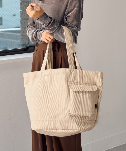ROOTOTE(ルートート)の「【ROOTOTE】SN.ミディアム.リサイクルコットンH-A 1286※(トートバッグ・レディース・ベージュ/グレー/ネイビー/ダークベージュ/ミント/サックスブルー/ピンク・FREE)」の9枚目の写真
