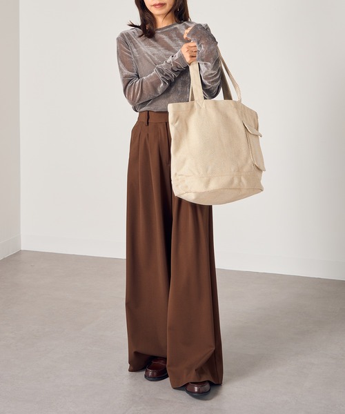 ROOTOTE(ルートート)の「【ROOTOTE】SN.ミディアム.リサイクルコットンH-A 1286※(トートバッグ・レディース・ベージュ/グレー/ネイビー/ダークベージュ/ミント/サックスブルー/ピンク・FREE)」の13枚目の写真