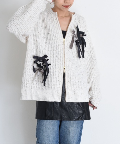 ランダムリボンラメネップZIPカーデ Eimee Law│Eimee Law & LHELBIE