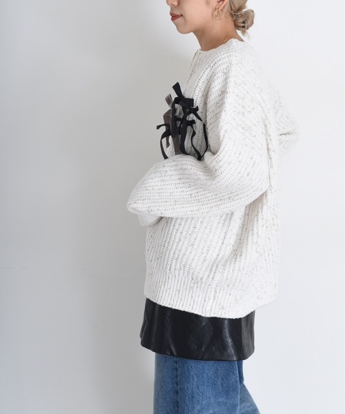 ランダムリボンラメネップZIPカーデ Eimee Law│Eimee Law & LHELBIE