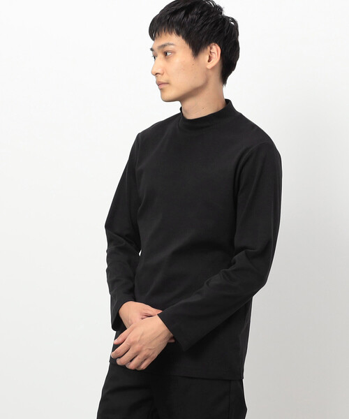 セール】コットンスムース モックネックTシャツ （長袖）（Tシャツ