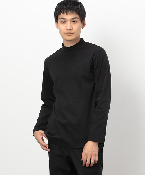 COMME CA ISM（コムサイズム）の「コットンスムース モックネックＴシャツ  （長袖）（Tシャツ/カットソー・メンズ・ブラック/ホワイト/チャコール・SMALL/MEDIUM/LARGE）」の8枚目の写真