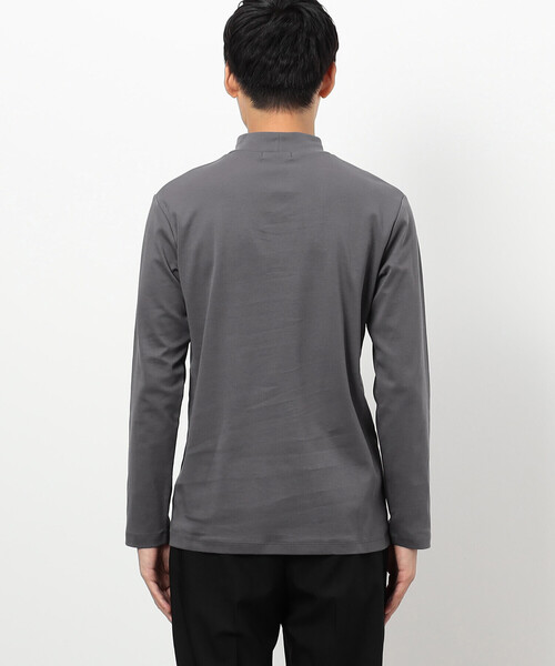 COMME CA ISM（コムサイズム）の「コットンスムース モックネックＴシャツ  （長袖）（Tシャツ/カットソー・メンズ・ブラック/ホワイト/チャコール・SMALL/MEDIUM/LARGE）」の14枚目の写真