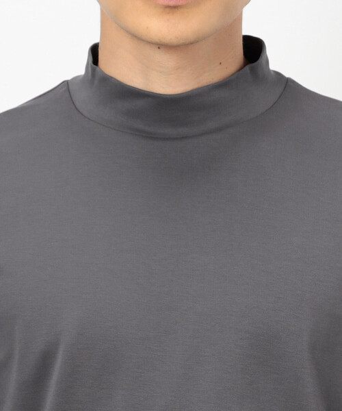 セール】コットンスムース モックネックTシャツ （長袖）（Tシャツ