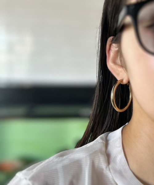 セール】ビッグフープピアス シルバー ゴールド（ピアス（両耳用