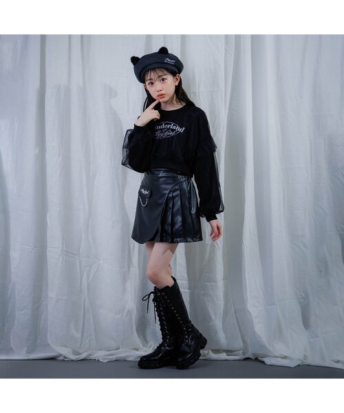 algy(アルジー)の「ボリュームソールレースアップロングブーツ(ブーツ・キッズ・ブラック・23/24/22.5/23.5)」の6枚目の写真