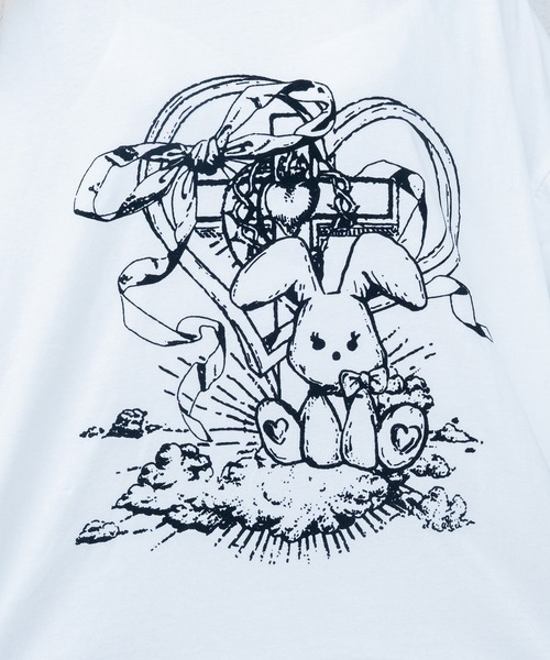 Pal elfy（パルエルフィー）の「ドッキングイラストＴシャツ（Tシャツ/カットソー・レディース・オフホワイト/ブラック/ブラック系その他2/ホワイト系その他/チャコールグレー/ホワイト系その他4/グレー系その他/ホワイト系その他3・フリー）」の21枚目の写真