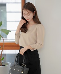 スカラップ Tシャツ 8分袖 le reve vaniller