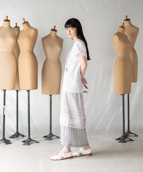 mintdesigns(ミントデザインズ)の「LACE COLLAGE SKIRT / レースコラージュスカート(スカート・レディース・ブラック/グレー・2)」の7枚目の写真