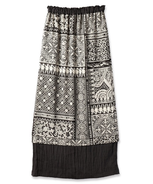 mintdesigns(ミントデザインズ)の「LACE COLLAGE SKIRT / レースコラージュスカート(スカート・レディース・ブラック/グレー・2)」の10枚目の写真