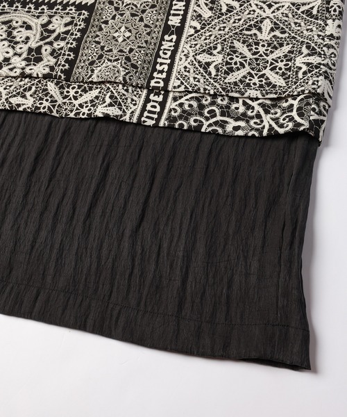 mintdesigns(ミントデザインズ)の「LACE COLLAGE SKIRT / レースコラージュスカート(スカート・レディース・ブラック/グレー・2)」の14枚目の写真