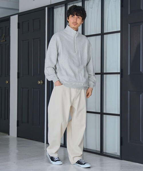 RONEL(ロネル)の「ハーフジップスウェット(スウェット・メンズ・ブラック/ライトグレー・L/M/S)」の18枚目の写真