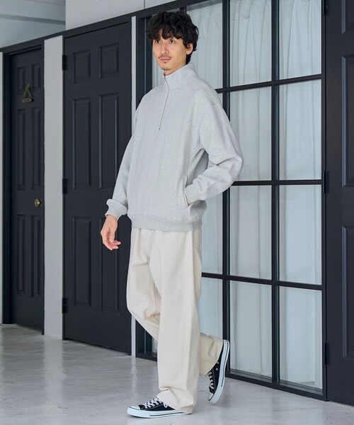 RONEL(ロネル)の「ハーフジップスウェット(スウェット・メンズ・ブラック/ライトグレー・L/M/S)」の19枚目の写真