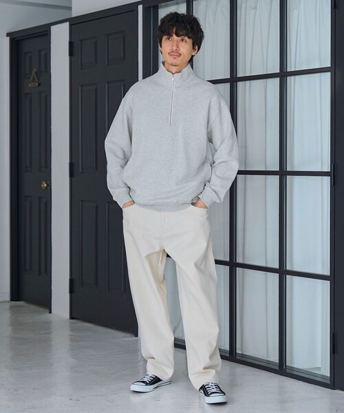 RONEL(ロネル)の「ハーフジップスウェット(スウェット・メンズ・ブラック/ライトグレー・L/M/S)」の20枚目の写真