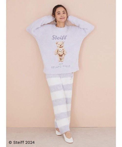 セットアップ ジェラートピケ 【Steiff】Jamesジャガードプルオーバー白 gelato pique（ジェラートピケ）の「【Steiff】【HOMME】ジェラート