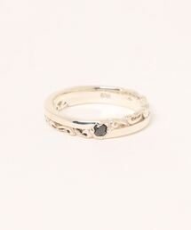 con affetto(original)（コン アフェット）の「シルバー925ブラックキュービックジルコニアリング（リング）」