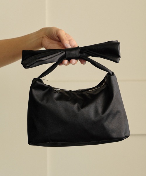 ZAKKA-BOX(ザッカボックス)の「リボンハンドルバッグ(ハンドバッグ・レディース・アイボリー/ブラック・FREE)」の15枚目の写真