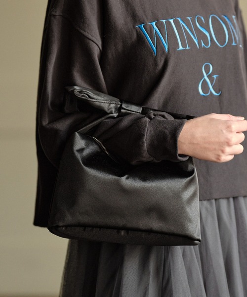 ZAKKA-BOX(ザッカボックス)の「リボンハンドルバッグ(ハンドバッグ・レディース・アイボリー/ブラック・FREE)」の18枚目の写真