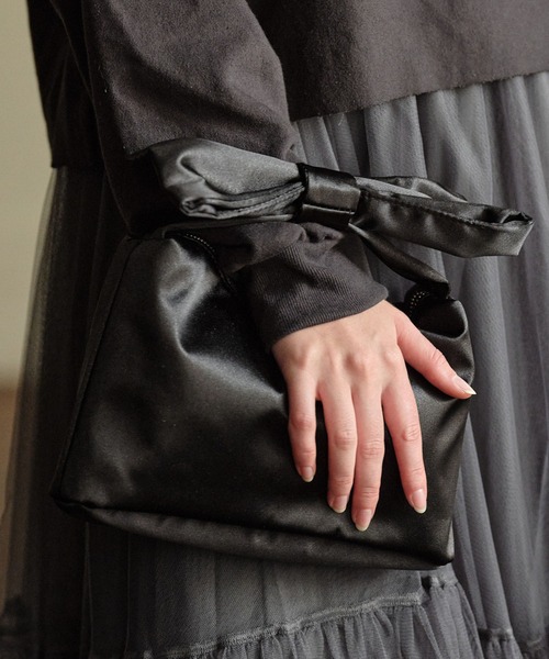 ZAKKA-BOX(ザッカボックス)の「リボンハンドルバッグ(ハンドバッグ・レディース・アイボリー/ブラック・FREE)」の19枚目の写真