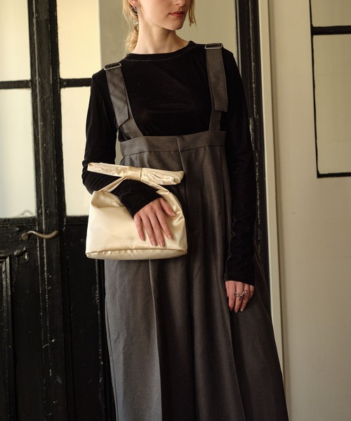 ZAKKA-BOX(ザッカボックス)の「リボンハンドルバッグ(ハンドバッグ・レディース・アイボリー/ブラック・FREE)」の7枚目の写真