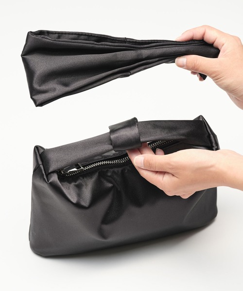 ZAKKA-BOX(ザッカボックス)の「リボンハンドルバッグ(ハンドバッグ・レディース・アイボリー/ブラック・FREE)」の3枚目の写真