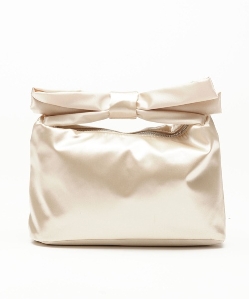 ZAKKA-BOX(ザッカボックス)の「リボンハンドルバッグ(ハンドバッグ・レディース・アイボリー/ブラック・FREE)」の9枚目の写真