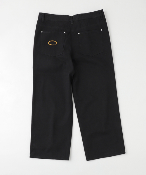 AFB(エーエフビー)の「【AFB / エーエフビー】SUPER BAGGY STUDDED PANTS(デニムパンツ・メンズ・ブラック/ブルー系その他・MEDIUM/LARGE)」の1枚目の写真