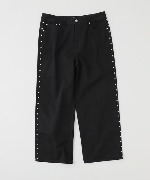 AFB(エーエフビー)の「【AFB / エーエフビー】SUPER BAGGY STUDDED PANTS(デニムパンツ・メンズ・ブラック/ブルー系その他・MEDIUM/LARGE)」の3枚目の写真