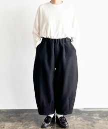 HARVESTY / ハーベスティー DOUBLE FACE WOOL TWEED CROPPED EASY CIRCUS PANTS ツイード イージー サーカスパンツ