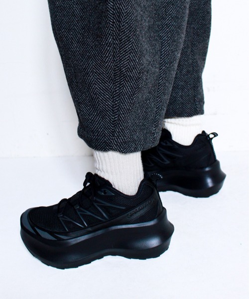 HARVESTY(ハーベスティ)の「HARVESTY / ハーベスティー DOUBLE FACE WOOL TWEED CROPPED EASY CIRCUS PANTS ツイード イージー サーカスパンツ(その他パンツ・レディース・ブラウン/チャコールグレー・1/2)」の9枚目の写真