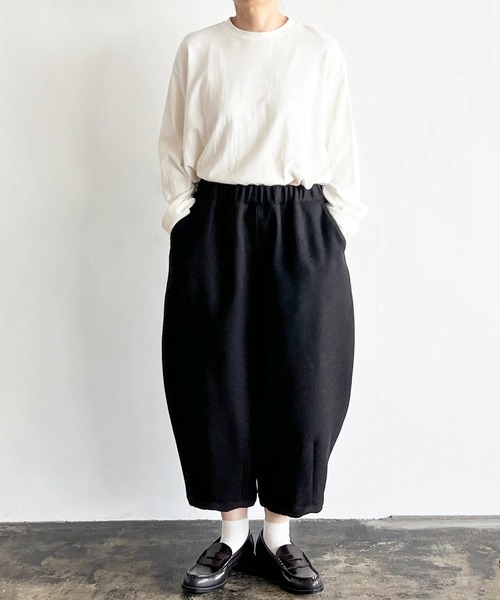 HARVESTY(ハーベスティ)の「HARVESTY / ハーベスティー DOUBLE FACE WOOL TWEED CROPPED EASY CIRCUS PANTS ツイード イージー サーカスパンツ(その他パンツ・レディース・ブラウン/チャコールグレー・1/2)」の17枚目の写真