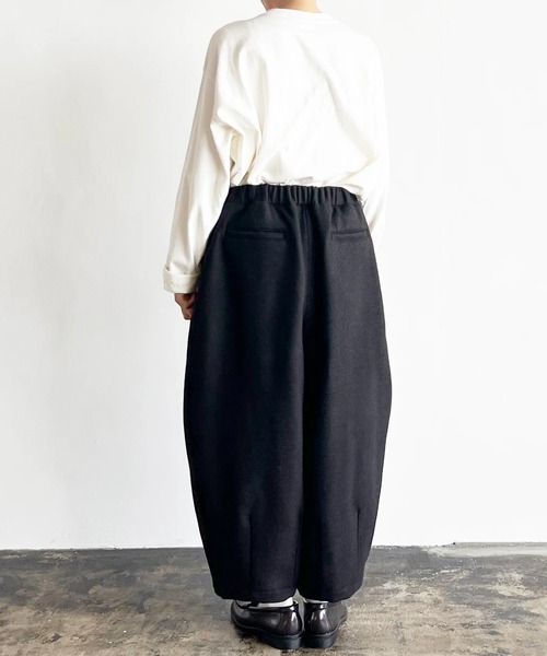 HARVESTY(ハーベスティ)の「HARVESTY / ハーベスティー DOUBLE FACE WOOL TWEED CROPPED EASY CIRCUS PANTS ツイード イージー サーカスパンツ(その他パンツ・レディース・ブラウン/チャコールグレー・1/2)」の18枚目の写真
