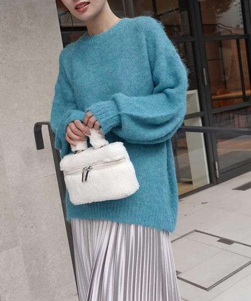 CORNERS(コーナーズ)の「ボアバニティミニバッグ(ショルダーバッグ・レディース・アイボリー/ブラウン/ベージュ・FREE)」の13枚目の写真