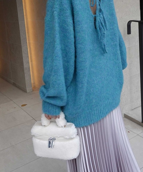 CORNERS(コーナーズ)の「ボアバニティミニバッグ(ショルダーバッグ・レディース・アイボリー/ブラウン/ベージュ・FREE)」の14枚目の写真