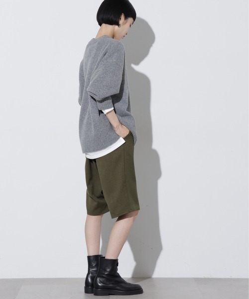 Apo(s)ture(アポスチャー)の「DUA-004/ウールライクサルエルイージーハーフパンツ(その他パンツ・レディース・ベージュ/ネイビー/カーキ/グレー・XS/S/M/L/XL)」の10枚目の写真