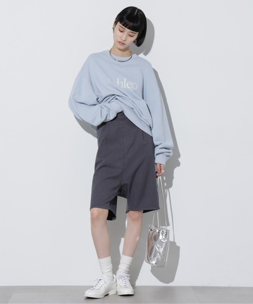 Apo(s)ture(アポスチャー)の「DUA-004/ウールライクサルエルイージーハーフパンツ(その他パンツ・レディース・ベージュ/ネイビー/カーキ/グレー・XS/S/M/L/XL)」の13枚目の写真
